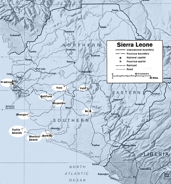 map of sierra leone